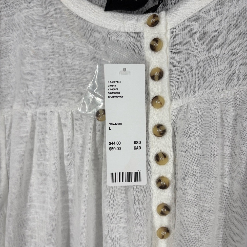 Out from Under for Urban Outfitters White Button-Down Blouse - Picture 4 of 8